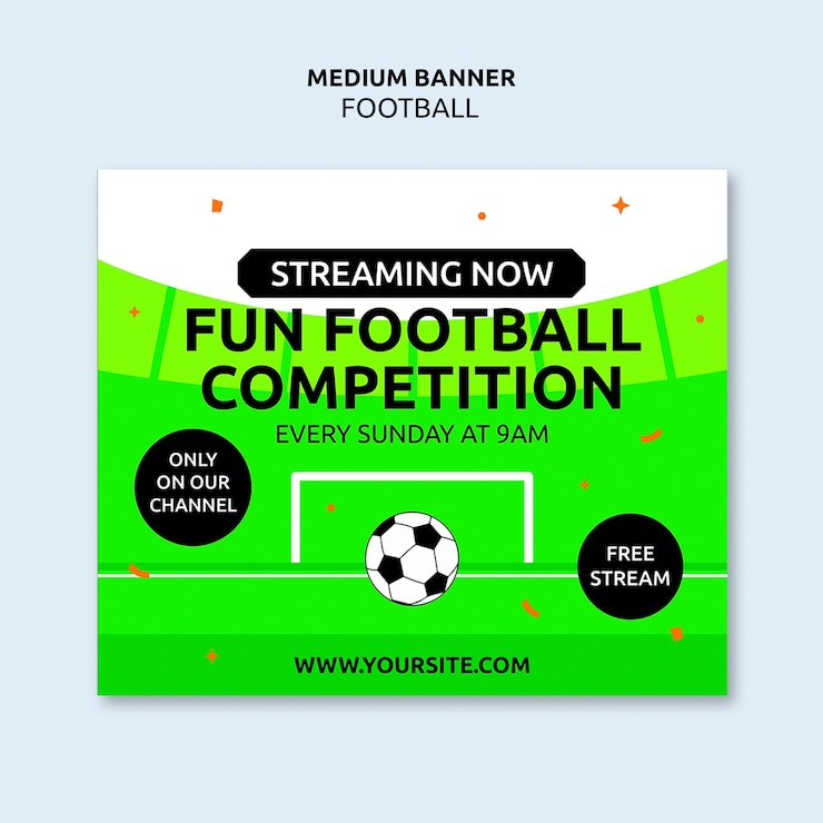 無料PSD サッカーゲームイベントのテンプレート