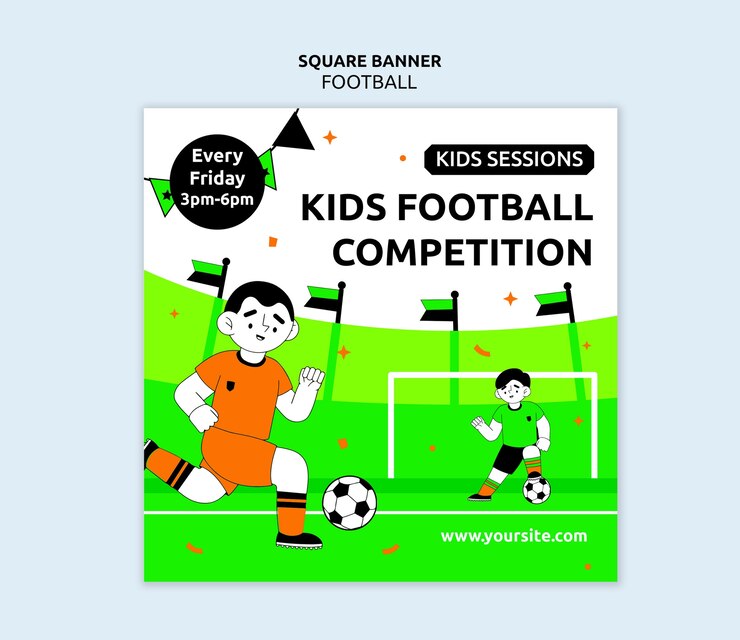 無料PSD サッカーゲームイベントのテンプレート