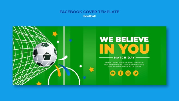 Free PSD football game facebook cover