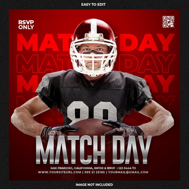 Football match flyer template