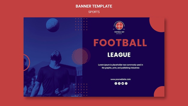 football player banner template