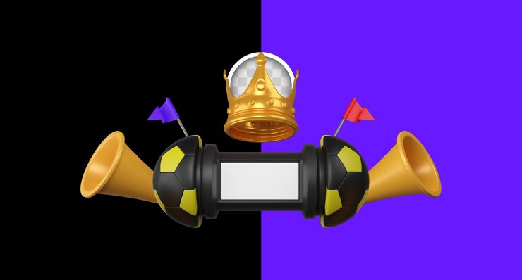 サッカーまたはサッカーのスコアボードの3Dイラスト