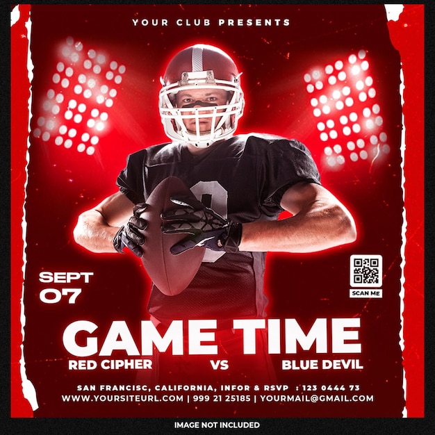 Football Sport Event Flyer Template – Free PSD Download