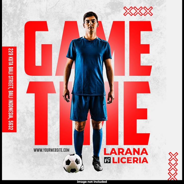 Free PSD football sport event flyer template