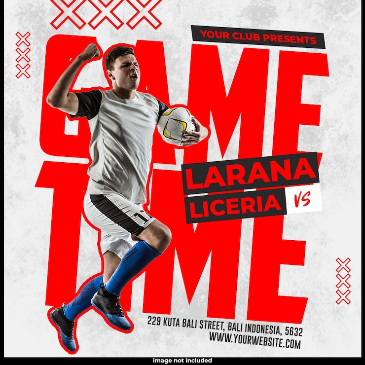 Free PSD football sport event flyer template