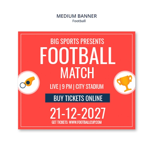 サッカーのテンプレートデザイン