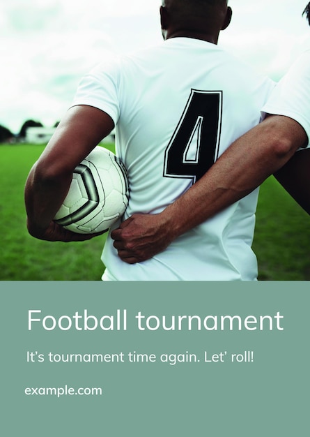 Free PSD football tournament editable template psd for sports events