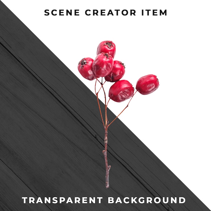 Free PSD forest fruit on transparent background