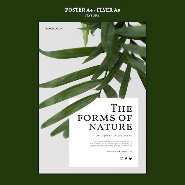 Forms of nature event poster template