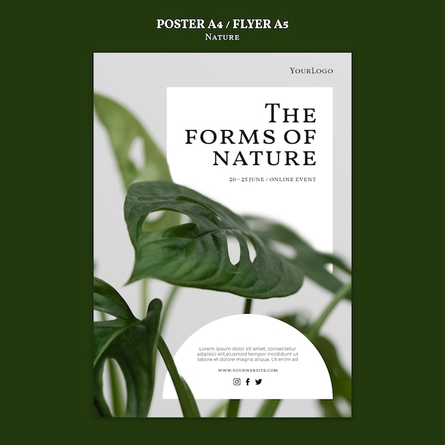 Free PSD forms of nature flyer template