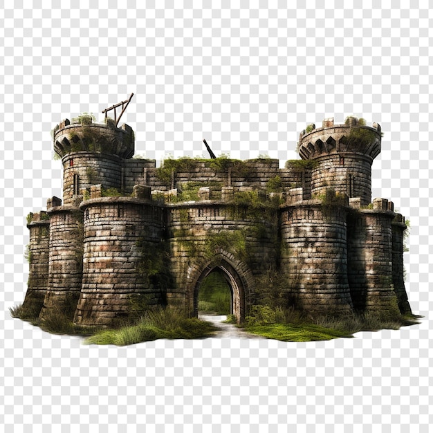 Fort house isolated on transparent background