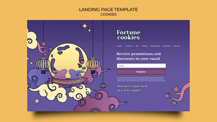 Free PSD fortune cookies web template