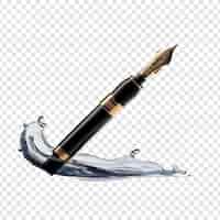 Free PSD fountain pen isolated on transparent background