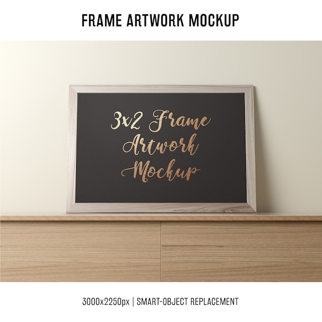 PSD gratuito mockup di artwork frame