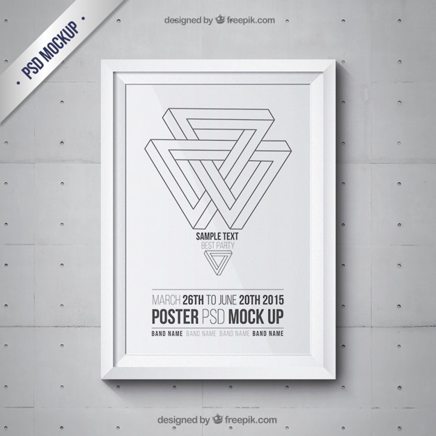 Frame mockup with party poster