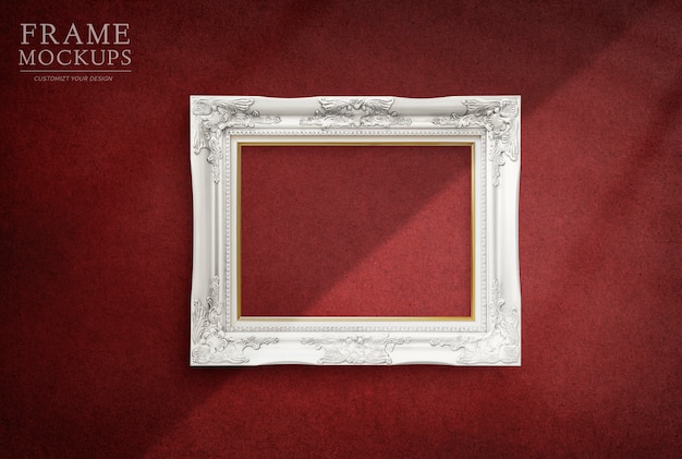 Frame in a red room