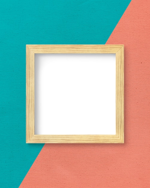 Frame on a two toned wall