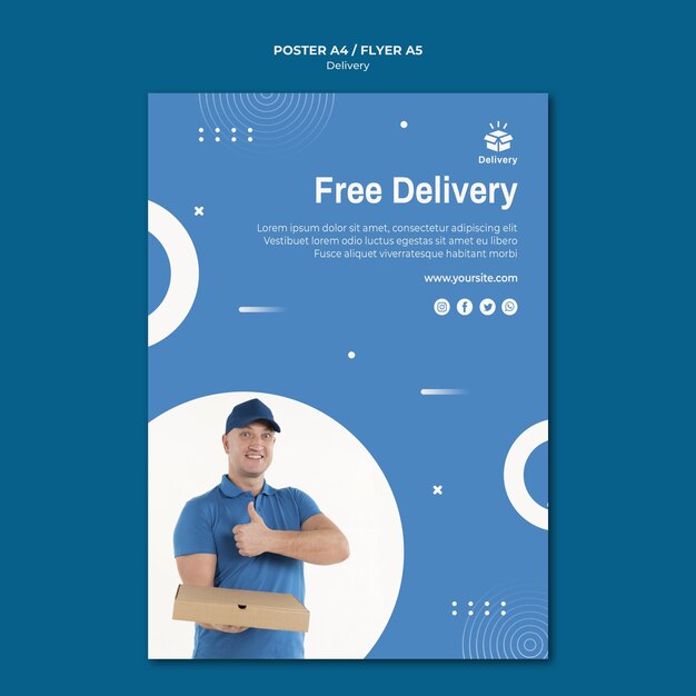 Free delivery poster template