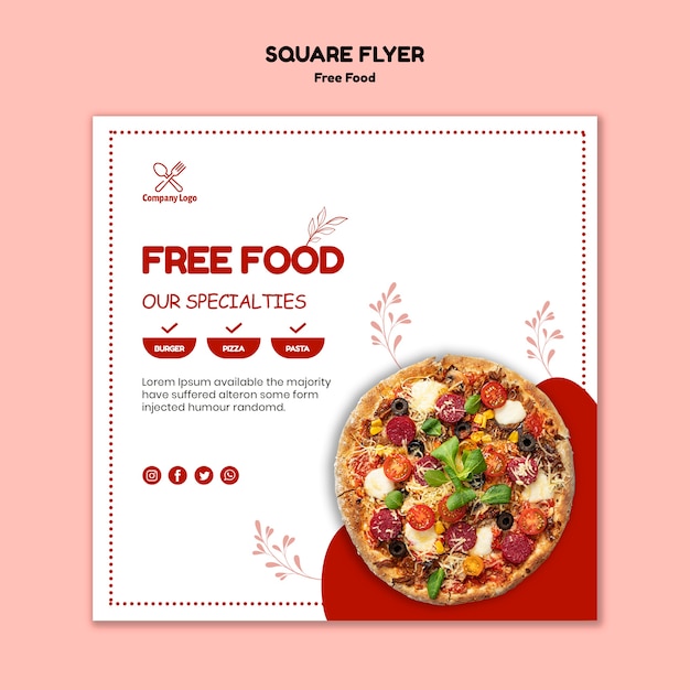 Free PSD free food flyer