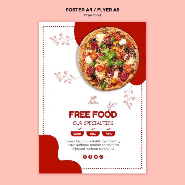 Free PSD free food poster theme