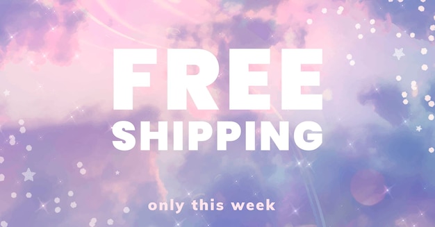 Free shipping promotion template psd for social media post