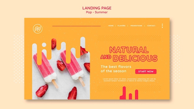 Free theme landing page design template