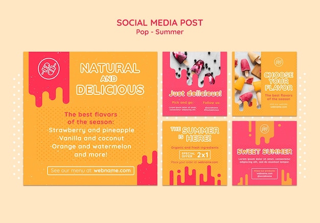 Free PSD free theme social media post design template