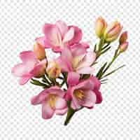 Free PSD freesia flower png isolated on transparent background