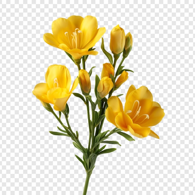 Free PSD freesia flower png isolated on transparent background