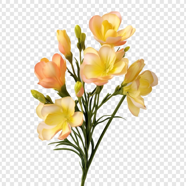 Freesia flower png isolated on transparent background