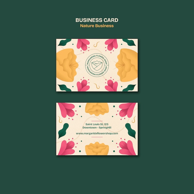 Fresh and beautiful flowers business card