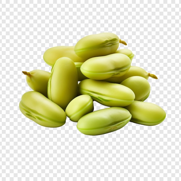 Free PSD fresh christmas lima beans isolated on transparent background