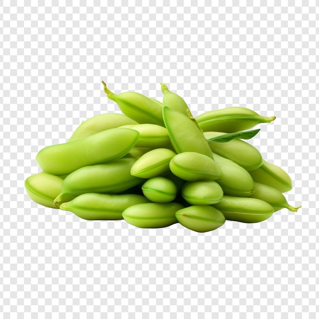 Free PSD fresh christmas lima beans isolated on transparent background