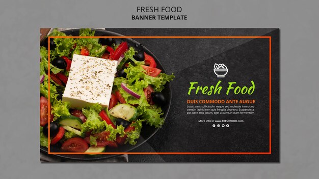 Шаблон рекламного баннера Fresh Food