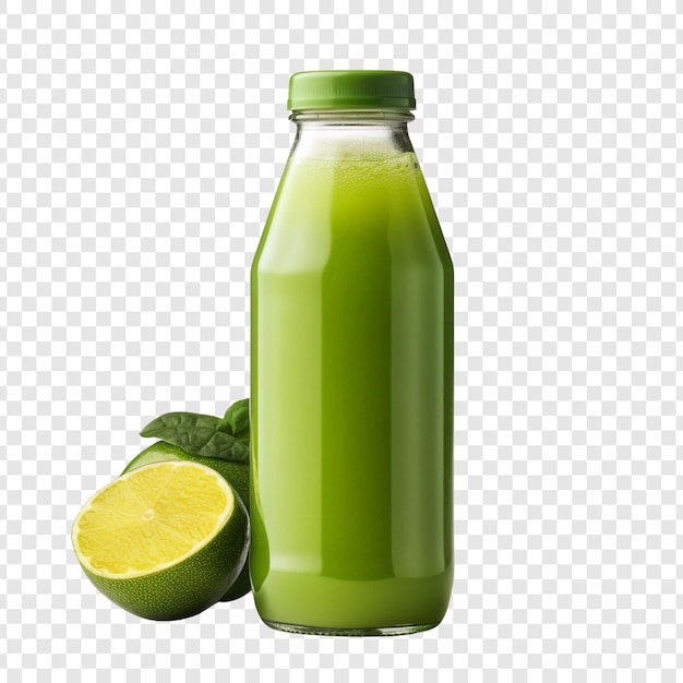 Free PSD fresh juice cleanse bottle isolated on transparent background