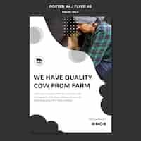 Free PSD fresh milk flyer template