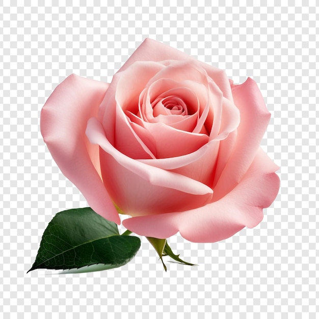 Free PSD fresh pink rose isolated on transparent background