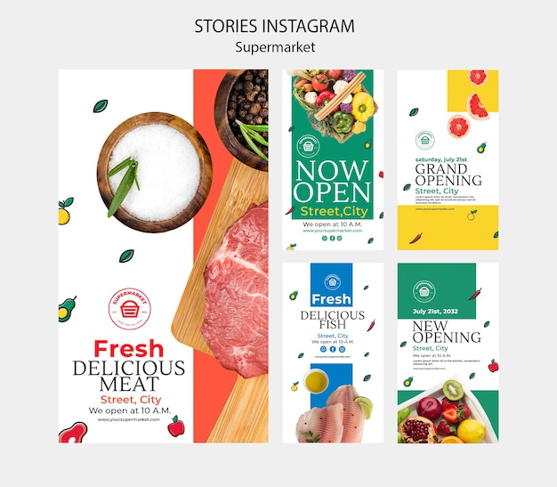 Fresh supermarket template design