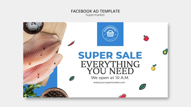 Fresh supermarket template design