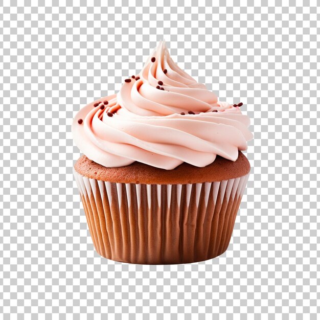 Fresh tasty cupcake isolated on a transparent background