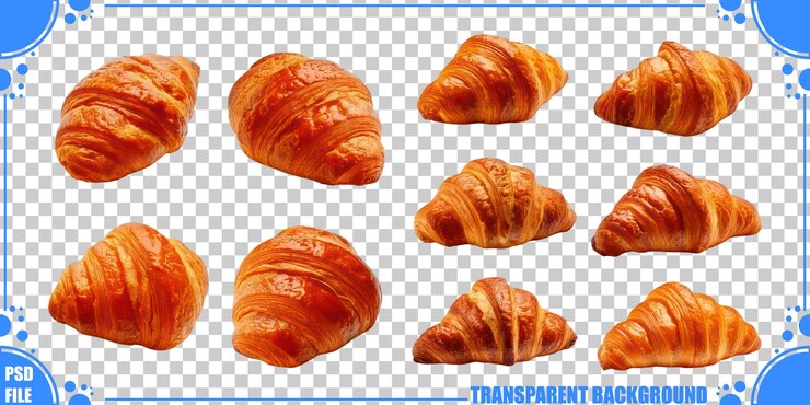 無料PSD 透明 な 背景 に 新しく 焼か れ た クロアサン