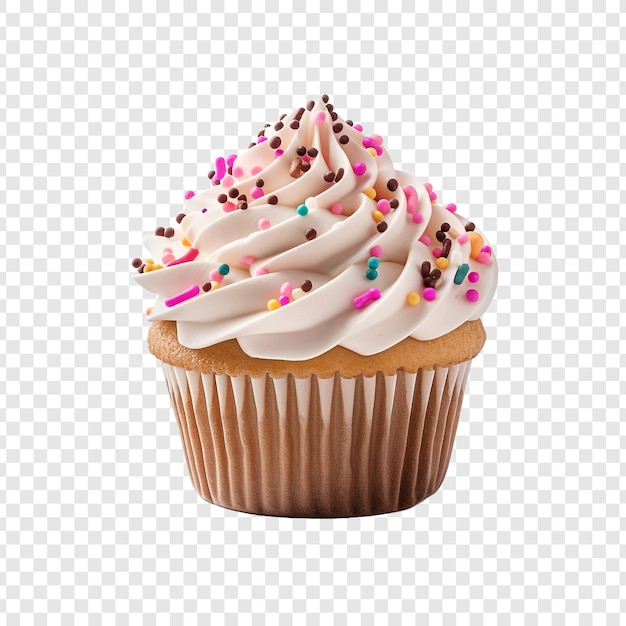 Freshly cupcake png isolated on transparent background