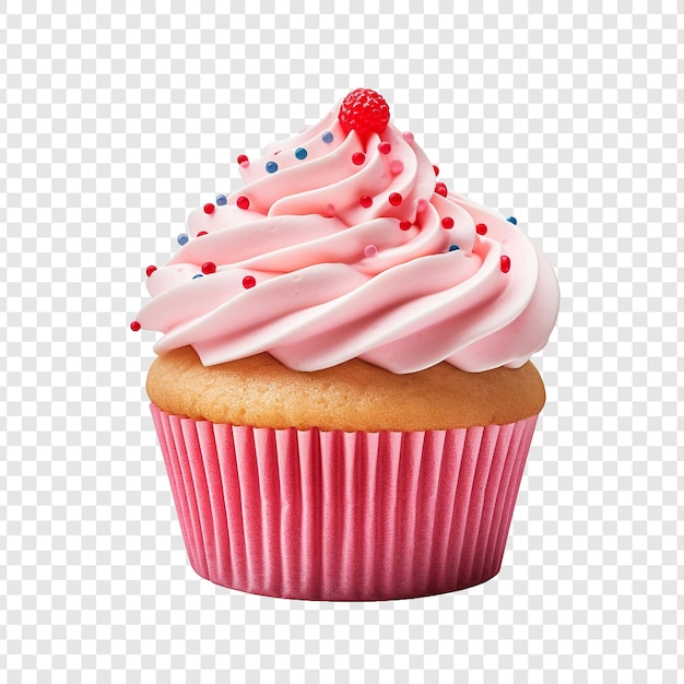 Freshly cupcake png isolated on transparent background