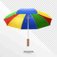 Free PSD frevo parasol in 3d render dance from brazil pernambuco on transparent background