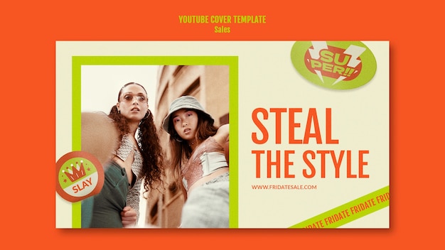 Free PSD fridate sales youtube cover template