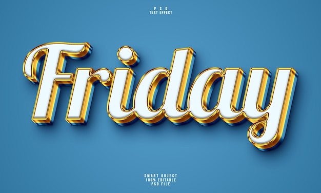 Free PSD friday 3d editable text effect