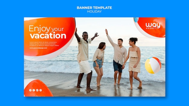 Friends holiday banner template