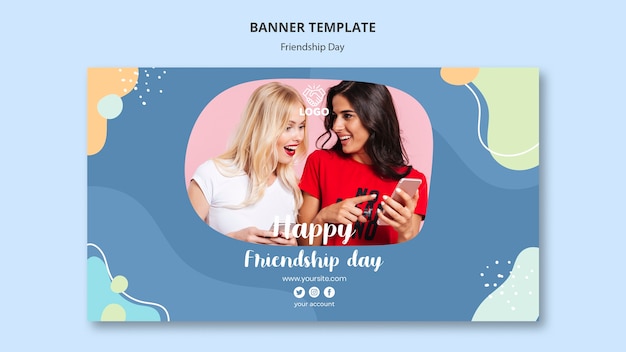 Friendship day banner template design