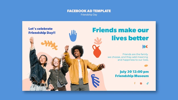 Free PSD friendship day celebration facebook template