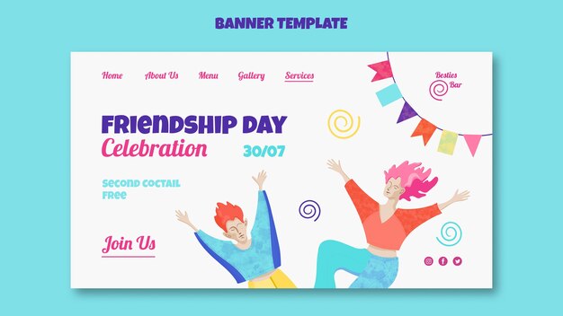 Friendship day celebration landing page